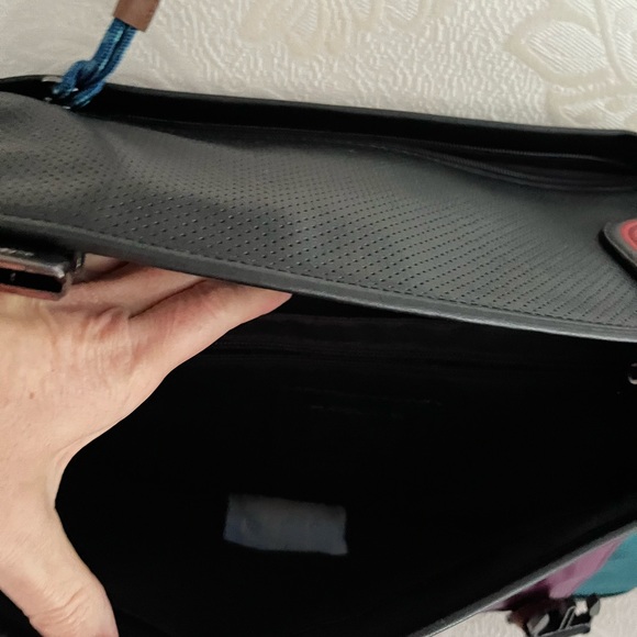 Coach black and purple messenger retro bag and sea green canvas. NWT - Picture 12 of 16